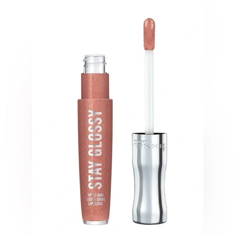 Rimmel Stay Glossy Lip Gloss, Down to Gloss, Three 0.18 oz